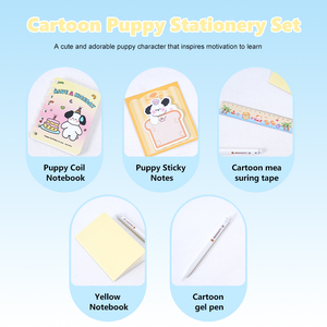 Set de Papelería con Diseño de Dibujos Animados para Niños, con Estuche, Cuaderno, Regla, Bolígrafo y Borrador - Artículos Escolares Kawaii y Regalos de Cumpleaños - Product Image 4