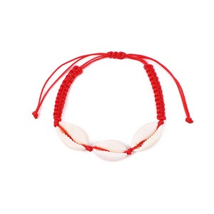 Factory Stock Beach Bohemian Cowrie White Shells Woven Braided Hand Rope Brace for Gifts Jewelry - Product Image 6