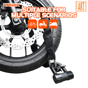 <span class=keywords><strong>Antivol</strong></span> Chaîne de sécurité robuste pour moto et vélo avec cadenas en <span class=keywords><strong>U</strong></span> étanche, anti-corrosion et anti-sawing - Product Image 2