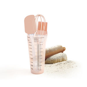 Ensemble d'outils de cuisson modernes pour la maison Spatule/<span class=keywords><strong>brosse</strong></span> en silicone 4 pièces/Fouet de 10 pouces/Grande tasse à mesurer en plastique de 450ML Grande tasse en plastique de 450ML - Product Image 3