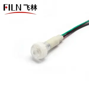 FILN 10mm Hot Sale Plastic Screw Type Wire Leading 12V Led Pilot 110V 220V Red Green Double Color Signal Indicator Lights