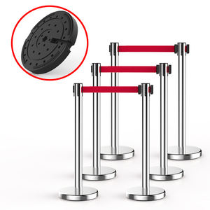 All'ingrosso coda in acciaio inossidabile palo barriera montanti per esterno segno di controllo della folla Stand barriere di traffico tubo nero - Product Image 1