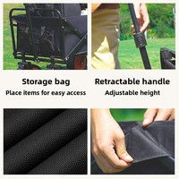 Chariot de camping pliable d'extérieur pour enfants, poussette inclinable, chariot de pique-nique, chariot de marché nocturne, tendance