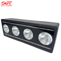 Vente directe usine : Projecteur LED Blinder matriciel 4 unités avec lumières auxiliaires, boîtier métallique noir, idéal pour salles de banquet et fêtes