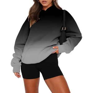 Custom size winter <b>running</b> casual women's <b>hoodies</b> solid color lightweight pullover top anti-pilling hoodie - Product Image 4