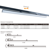 Lampu Sorot Linear LED Modern Hitam Aluminium RONSE Commercial 30W Anti-Silau CRI80/90 Dapat Diredupkan dengan Sudut Sinar 110° untuk Toko