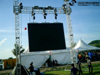 Música al aire libre techo de aluminio mostrar Sistema de celosía usados gradas para venta