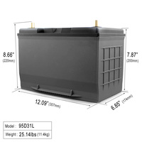 95D31L/R 1300CCA Baterai LiFePO4 Cair 100Ah 12.8V Serbaguna, Garansi 2 Tahun, untuk Sistem RV/Solar/Yacht/Kereta Golf