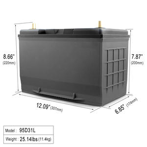 بطارية ليثيوم حديد فوسفات سائلة 95D31L/R بقدرة 1300 أمبير في الدورة الباردة وسعة 100 أمبير في الساعة وجهد 12.8 فولت، مزدوجة الغرض مع ضمان لمدة عامين، مناسبة للمركبات الترفيهية/الأنظمة الشمسية/اليخوت/عربات الجولف - Product Image 2