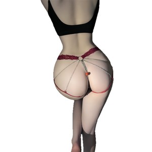 Sous-vêtements sexy grande taille 70,00 kg, entrejambe ouvert, taille basse, string, tentation, flirt, passion, femme Qqny - Product Image 5