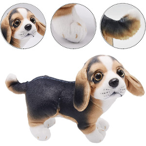 Peluche de Beagle de Alta Calidad con Cuerpo Realista, Muñeco de Cachorro para Niños, Compañero de Peluche, Perro de Peluche de 9 Pulgadas, Lindo Beagle de Juguete Suave - Product Image 4
