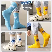 Chaussettes de sport unisexes tendance Fog Essentials pour couple, style streetwear hip-hop, tricotées, absorbant la transpiration, pour usage quotidien en automne