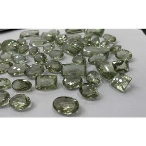 Piedras Preciosas Sueltas de Amatista Verde Natural, Corte Checkerboard en Forma de Cojín, Tamaños Mixtos de 5MM a 13MM, Piedras Premium para Joyería al por Mayor - Product Image 1