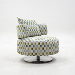 Simple Design Italian Rotating Single Leisure Sofa <b>Chair</b> <b>Balcony</b> Bedroom Armchairs Fabric Sofas Living Room Furniture Wholesale - Product Image 4