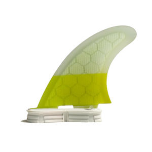 Aletas de <span class=keywords><strong>Surf</strong></span> Double Tabs 2, Aletas Laterales <span class=keywords><strong>Twin</strong></span> Tabs II de Fibra de Vidrio, Núcleo Grande de Panal, Tamaño AM, Juego de Tres Aletas - Product Image 4