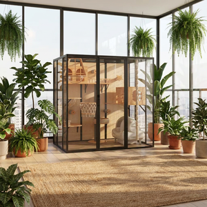 Casa para Gatos de Madera de Primera Calidad, con Múltiples Niveles, Tipo Pinnacle, con Recinto de Nivel Apex, Elite - Product Image 1