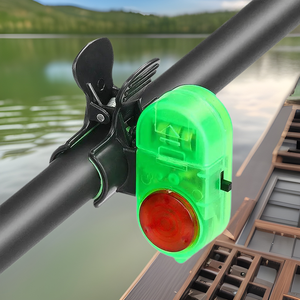 Sonnette d'alarme à pince en fer pour cannes à pêche en mer, alimentée par batterie, en plastique, avec capteur intelligent anti-chute, dispositif d'alerte pour la pêche en mer et en roche - Product Image 2