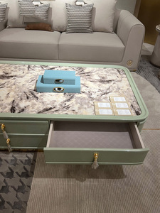 Phù hợp với ghế <span class=keywords><strong>sofa</strong></span> phòng khách, bàn cà phê bằng đá cẩm thạch sang trọng cực lớn tùy chỉnh cho phòng khách của biệt thự - Product Image 4