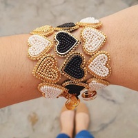 Bracelet tendance 2025 avec breloque cœur, pampille porte-bonheur, perles Miyuki en cuivre, laiton et or, pour femme, homme, couple, bijoux d'amitié, anniversaire