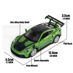 รถของเล่นโมเดล Porsche 911 GT3 RS ขนาด 1:36 ของ <span class=keywords><strong>RMZ</strong></span> <span class=keywords><strong>City</strong></span> สำหรับเด็ก รถแข่งขนาดจิ๋ว ล้อหมุนได้ ดึงหลังวิ่งได้ ผลิตจากโลหะหล่อขึ้นรูป เหมาะสำหรับสะสมหรือเป็นของขวัญ - Product Image 6