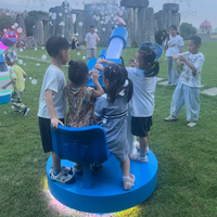 Máquina de Burbujas de Humo Personalizada, Atracción de Entretenimiento para Niños, Dispositivo de Juego para Exteriores Resistente a la Intemperie para Entretenimiento Familiar en Ferias