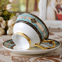 Tasses à café et soucoupes en porcelaine russe 7OZ Tasse à expresso italienne en porcelaine Tasses à expresso et soucoupes pour hôtel