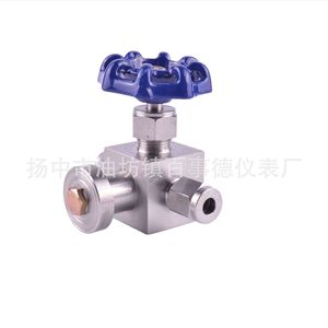 Vanne à aiguille marine haute pression en acier inoxydable 316 avec manomètre, vanne de test hydraulique à trois voies - Product Image 4