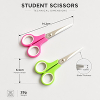 Ciseaux Chenguang personnalisables en acier inoxydable, lame 2Cr13, manche PP&TPR, tranchants, multi-usages, pour bureau, étudiants, bricolage, artisanat, découpe de papier