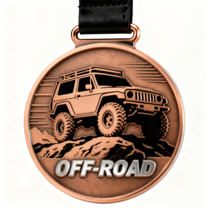 Concevez votre propre médaille de cross country gravée en métal durable Médaille en métal plaqué or sur le thème de l'aventure personnalisée - Product Image 4