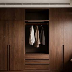 Fabricantes Chinos Suministran Armarios Modernos de Nogal con Banco Integrado, Duraderos para Dormitorios Contemporáneos - Product Image 2