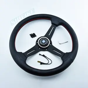 Passen Sie das perforierte Leder-Renn lenkrad JDM Sports Car Steering Wheel Universal an