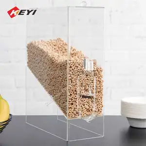 Ukuran Kustom Akrilik Transparan Permen Penyimpanan Tampilan Biji Kopi Makanan Display Stand Kacang Buah Gravitasi Tempat Sampah Display Stand