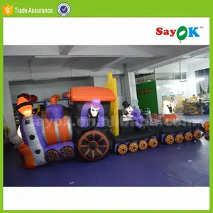 2021 Blow Up Front <span class=keywords><strong>Yard</strong></span> Trang Trí Halloween Inflatable Train Để Bán - Product Image 3