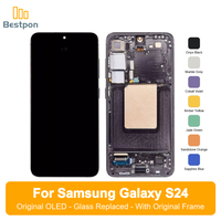 Remplacement pour l'écran OLED du Samsung Galaxy S24 5G, assemblage d'écran original + verre remplaçable, avec cadre d'origine, grade A