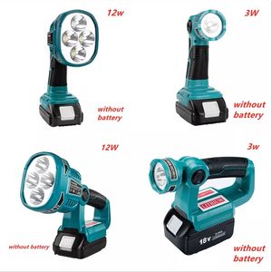 Lámpara LED de trabajo portátil, linterna con batería de litio, herramientas de iluminación USB para <span class=keywords><strong>Makita</strong></span> 14,4-18V/Makiita 3W, 3W/12W 18V - Product Image 2