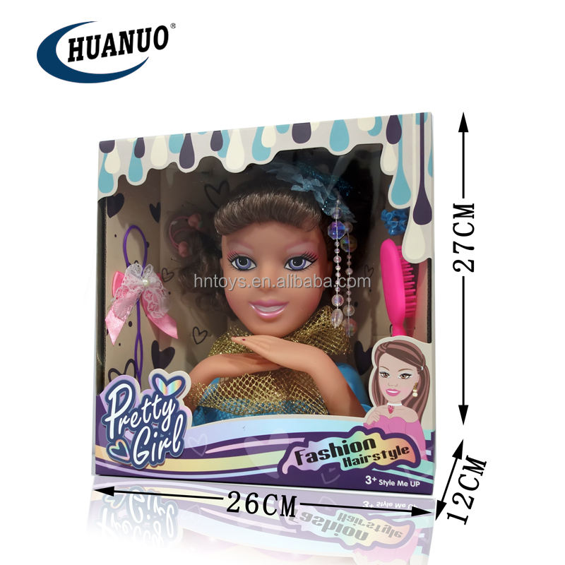 Tête à Coiffer Et à Maquiller Avec Accessoires Et Stickers - 33 Cm Miss