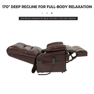 Sillón Reclinable Eléctrico de Masaje de Alta Resistencia con Elevación Eléctrica y Calor para Personas Mayores, Capacidad de 500 Libras - Product Image 2