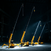 Grue araignée électrique flexible avec système de batterie performant pour les environnements de construction intérieurs propres