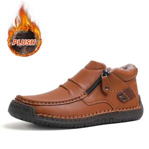 Sepatu Loafer Kulit Pria Ukuran Besar Model Tinggi, Gaya Kasual Bisnis untuk Luar Ruangan, Buatan Tangan, Cocok untuk Berjalan, Penjualan Langsung Pabrik - Product Image 5