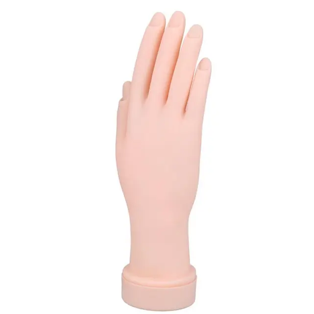 Nail Art Training Flexible Rubber Practice Hand False Artificial Hands