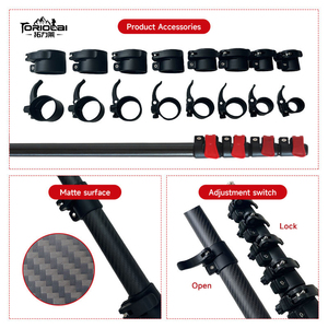 Brosse de <span class=keywords><strong>nettoyage</strong></span> de panneaux solaires Tête de brosse de <span class=keywords><strong>nettoyage</strong></span> de vitres Poteau <span class=keywords><strong>télescopique</strong></span> en fibre de carbone pour <span class=keywords><strong>nettoyage</strong></span> de toit en verre et PV solaire - Product Image 6