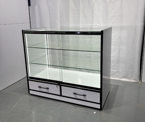 Vetrina in Vetro <span class=keywords><strong>per</strong></span> Gioielli con Illuminazione LED da 48 Pollici, Impermeabile, in MDF, con Cassetto <span class=keywords><strong>per</strong></span> Negozi al Dettaglio - Product Image 1