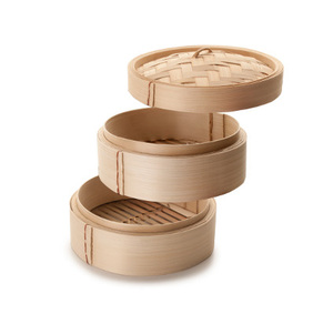 Utensilios de cocina de bambú natural, vaporizador de alimentos, 10 pulgadas - Product Image 1