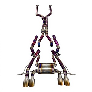 Escape trasero Vortex Racing Purple Burnt Titanium para BMW G80 G82 M3 M4, mejora de sonido. - Product Image 1