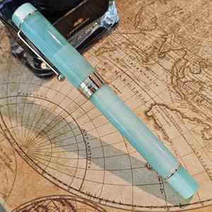Stylo plume vert menthe en métal 0,5 mm, pointe dorée, coffret cadeau de luxe pour hommes d'affaires, étudiants, cadres, écriture fluide, encre lâche - Product Image 2