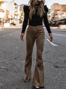 Nuovi <span class=keywords><strong>Pantaloni</strong></span> Eleganti da Ufficio Autunnali da <span class=keywords><strong>Donna</strong></span> <span class=keywords><strong>a</strong></span> Vita Alta, Gamba Larga <span class=keywords><strong>in</strong></span> <span class=keywords><strong>Velluto</strong></span> <span class=keywords><strong>a</strong></span> <span class=keywords><strong>Coste</strong></span>, Casual e Comodi - Product Image 5