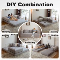 Sofá Cama Plegable 32D con Tapicería de Pana, Convertible de Doble Uso para Apartamentos Pequeños
