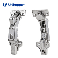 UNIHOPPER NOUVEAU 155 °   Charnières de porte d'armoire réglables en 3D, fermeture douce, amortisseurs hydrauliques doubles, pour épaisseur de porte de 14 à 26 mm
