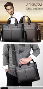<span class=keywords><strong>Sac</strong></span> pour <span class=keywords><strong>ordinateur</strong></span> portable étanche en cuir PU 14 pouces <span class=keywords><strong>sac</strong></span> d'ordinateurs de messager à épaule unique pour bureau voyage d'affaires hommes - Product Image 6