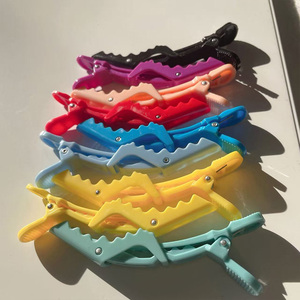 Pinces crocodiles antidérapantes personnalisables avec logo pour coiffure et sectionnement des cheveux épais, outils de maquillage - Product Image 1